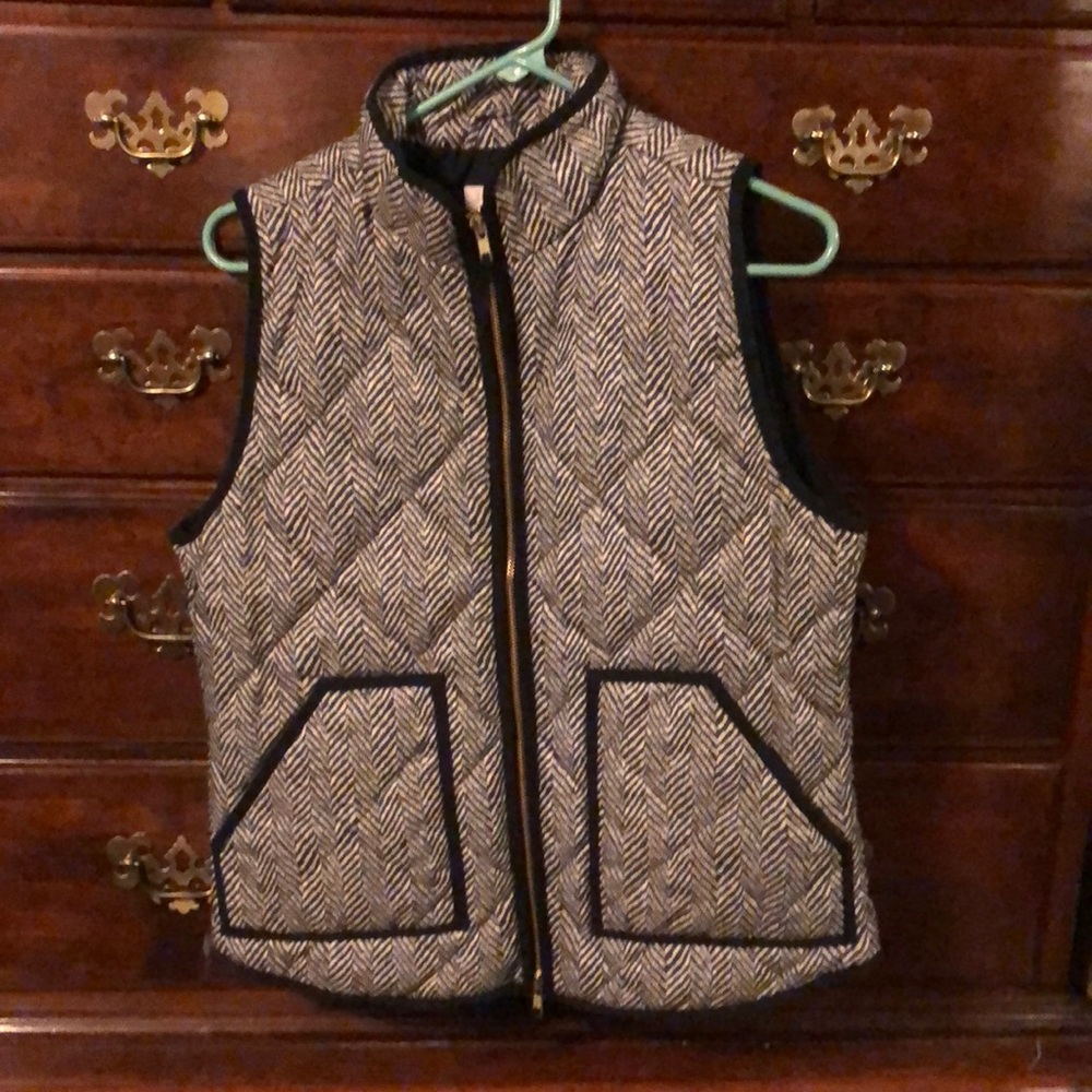 J Crew Factory Houndstooth Pattern Vest